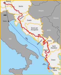 Map of the Balkan