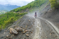 Muddy mountain pass, Albania