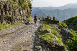 Rough gravel roads, Albania