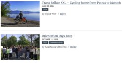 Screenshot of the IMPRS blog